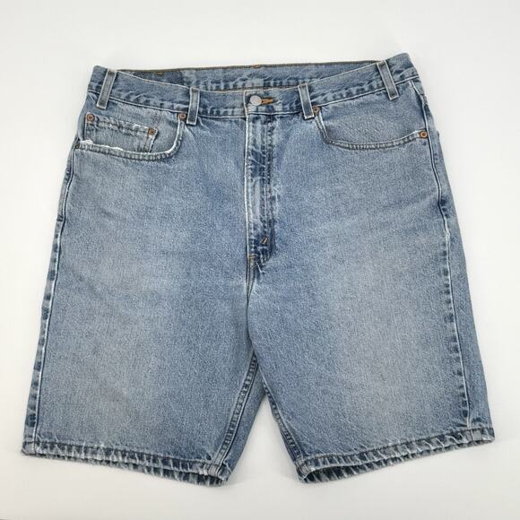 Vintage Levis 505 Jean Shorts Men's 38 Blue 9” Inseam Jorts y2k Cowboy Western - Picture 1 of 10